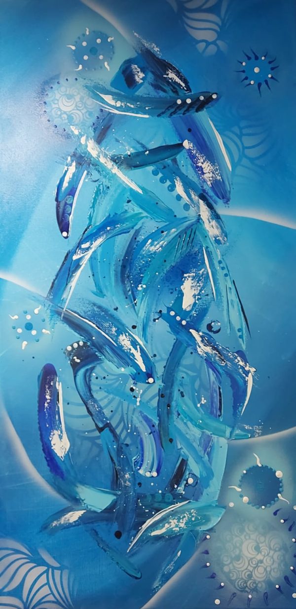 Artabstrait blue sea sylvia caperan artiste